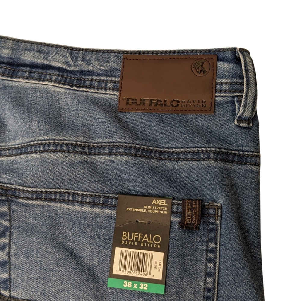 👖 Buffalo - Axel - Slim Stretch Blue Jeans - 38X32 - NEW